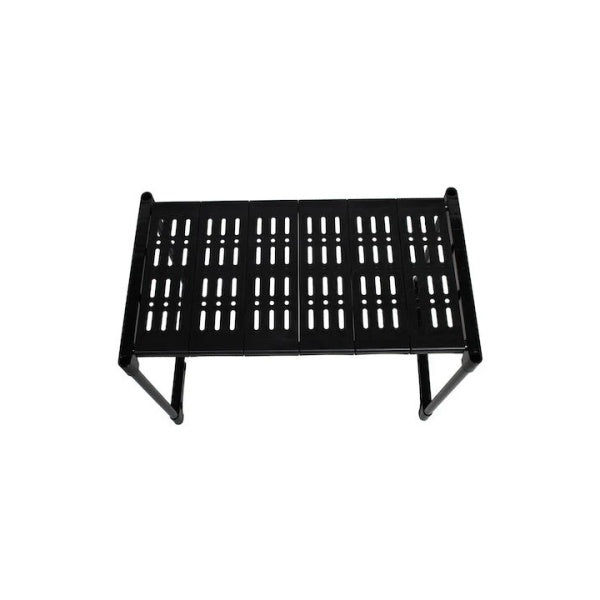 Suport cuptor microunde cu raft superior 57.5x26x31 cm, organizator Bucătărie metalic, alb/negru