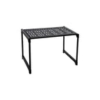 Suport cuptor microunde cu raft superior 57.5x26x31 cm, organizator Bucătărie metalic, alb/negru
