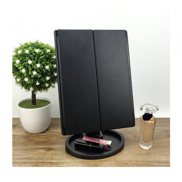 Oglindă cosmetica LED extensibila, buton tactil