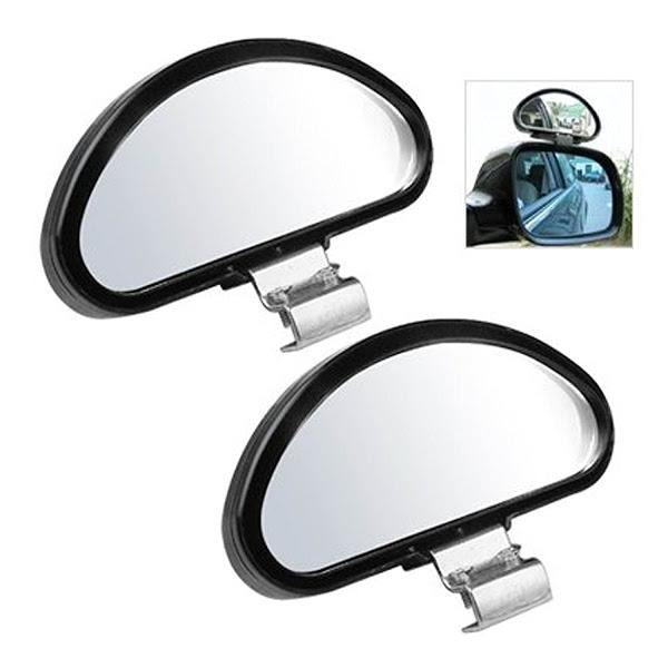 Set 2 x Oglindă auto suplimentara unghi mort cu LED pentru Baie și Machiaj Imagine principală a produsului