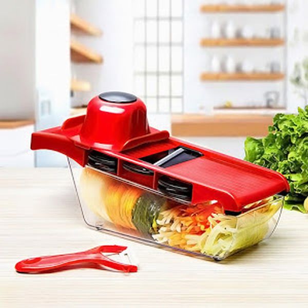 Razatoare 6 in 1 pentru Legume si Fructe – Lame Inox, Suport Protectie, Feliere & Julienne Imagine principală a produsului