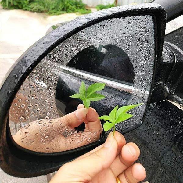 Set 4 x Folie antiaburire pentru oglinzi auto Imagine secundară a produsului