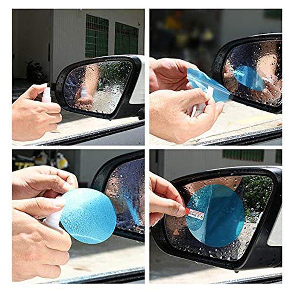 Set 4 x Folie antiaburire pentru oglinzi auto