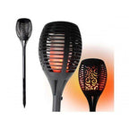 Lampă solara tip torta cu efect flacara, varianta mare 78cm, 96LED