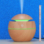 Umidificator de aer cu ultrasunete, iluminare ambientala LED, 130 ml