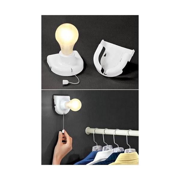 Set 8 mini-becuri reglabile cu LED fara fir cu Întrerupător Handy Bulb