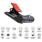Camera auto dubla fata si interior, cu ecran 4" cu touch, Full-HD 1080p