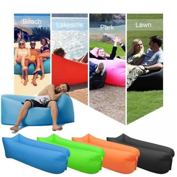 Set 3 x Saltea gonflabila Lazy Bag AIR SOFA umflare cu aer Imagine secundară a produsului