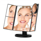 Oglindă cosmetica LED extensibila, buton tactil