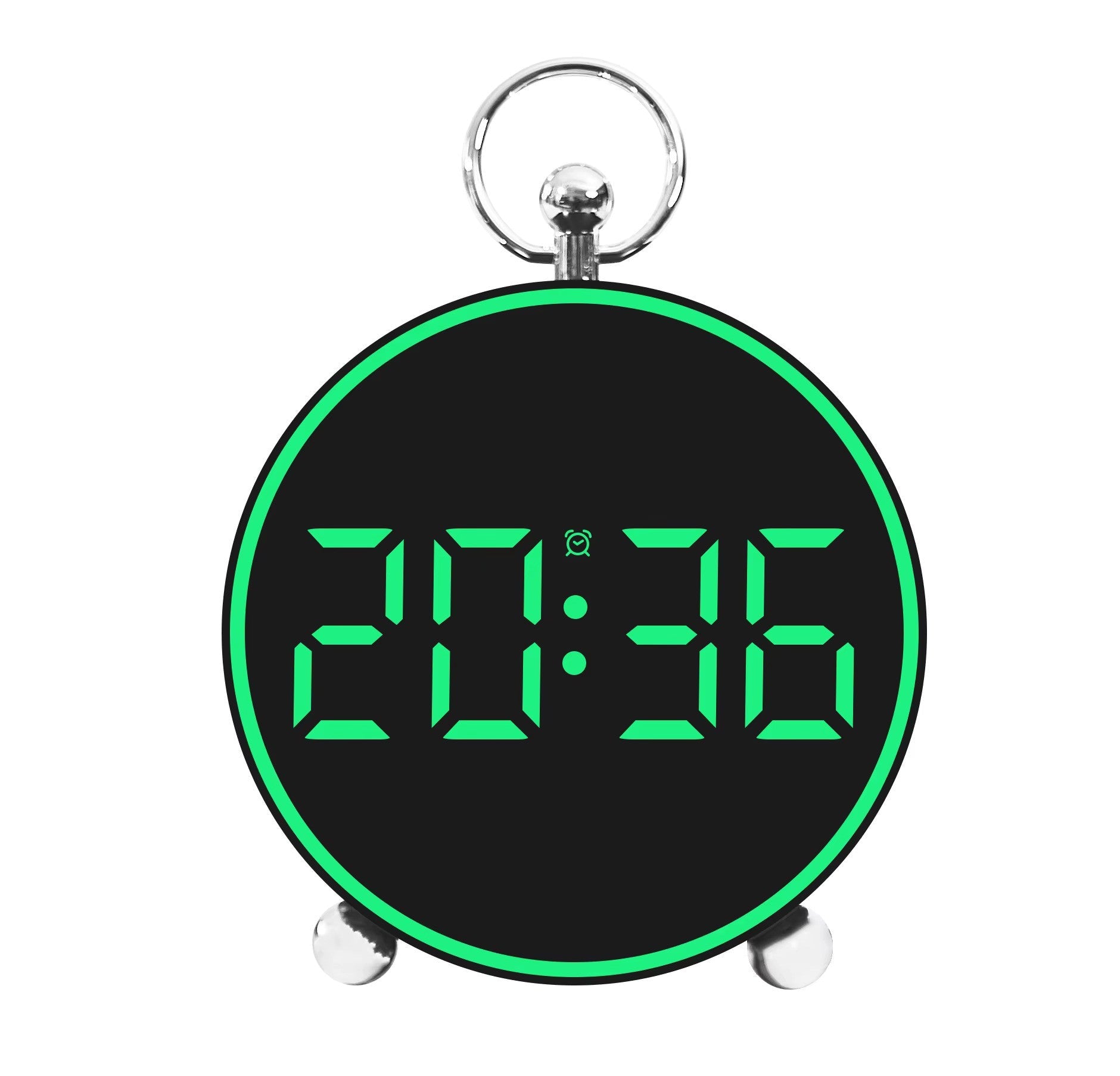 Ceas desteptator digital LED 4, 4" cu afisaj color, comanda vocala si alarme personalizabile - trezeste ecranul