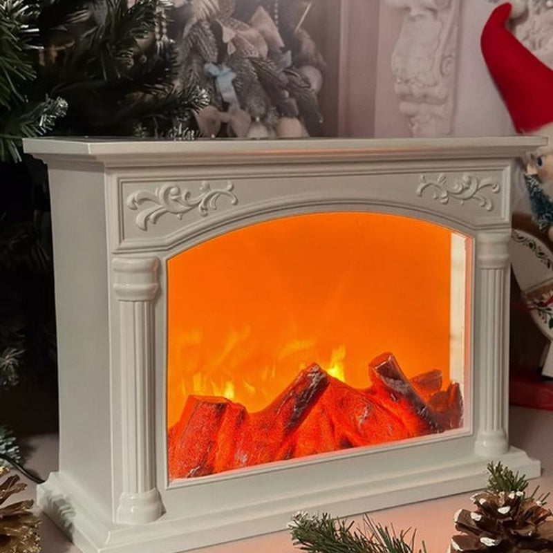 Semineu decorativ cu efect de flacara LED, 55x40x13 cm Imagine secundară a produsului