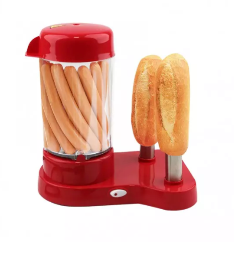 Aparat pentru preparat Hot Dog, 450W, Rosu pentru Bucătărie Practică