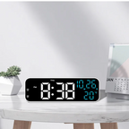 Ceas digital de perete cu afisaj LED, afisare temperatura si data, mod de noapte