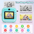 Aparat foto digital cu imprimare termica pentru copii, focalizare automata, display color de 2